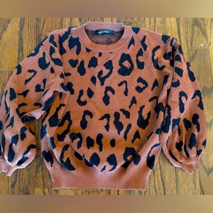 Women’s leopard sweater size small.